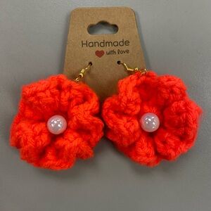 Handmade Crochet Flower Earrings